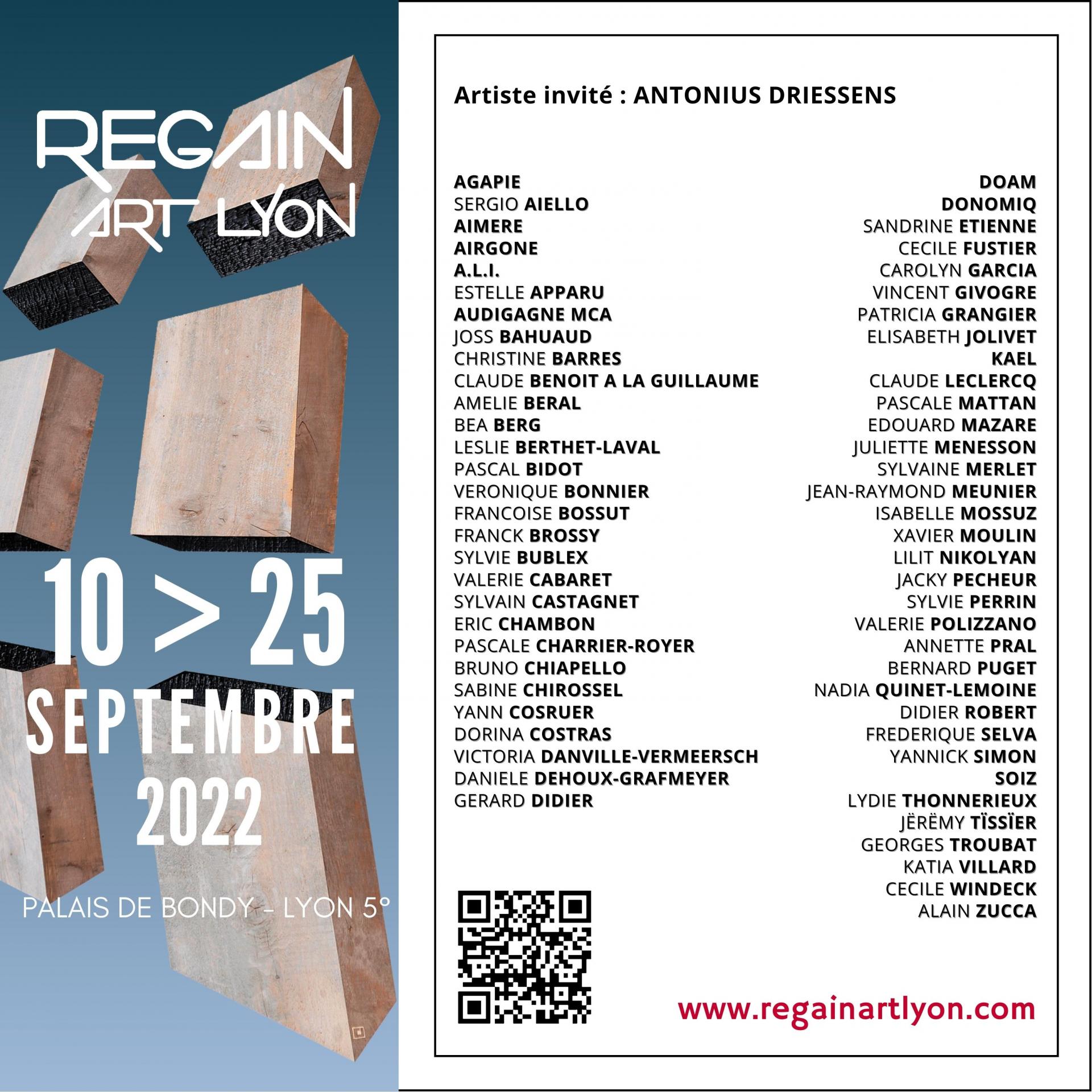 Les artistes du Salon REGAIN ART LYON 2022